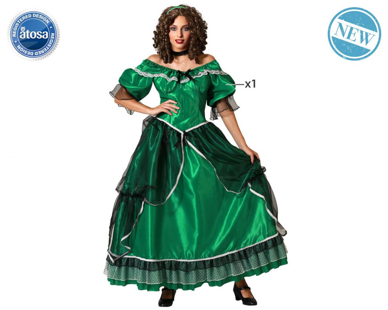 Dame du Sud robe verte taille XS/S