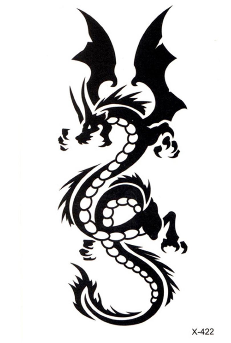 Tatouage temporaire Dragon tribal