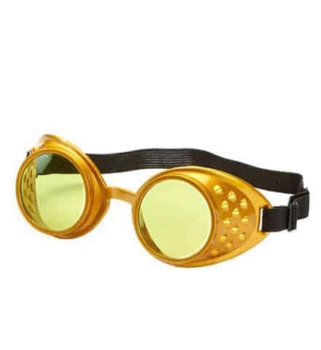 Lunettes Steampunk dorées (N41)