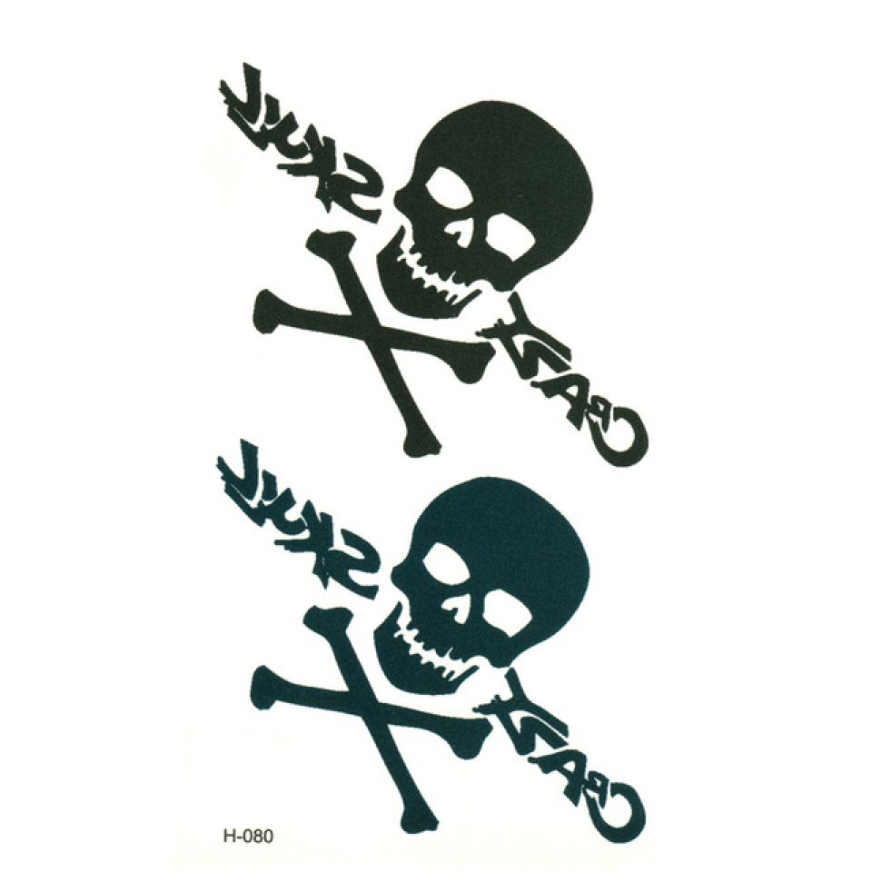 Tatouage temporaire tête de mort pirate