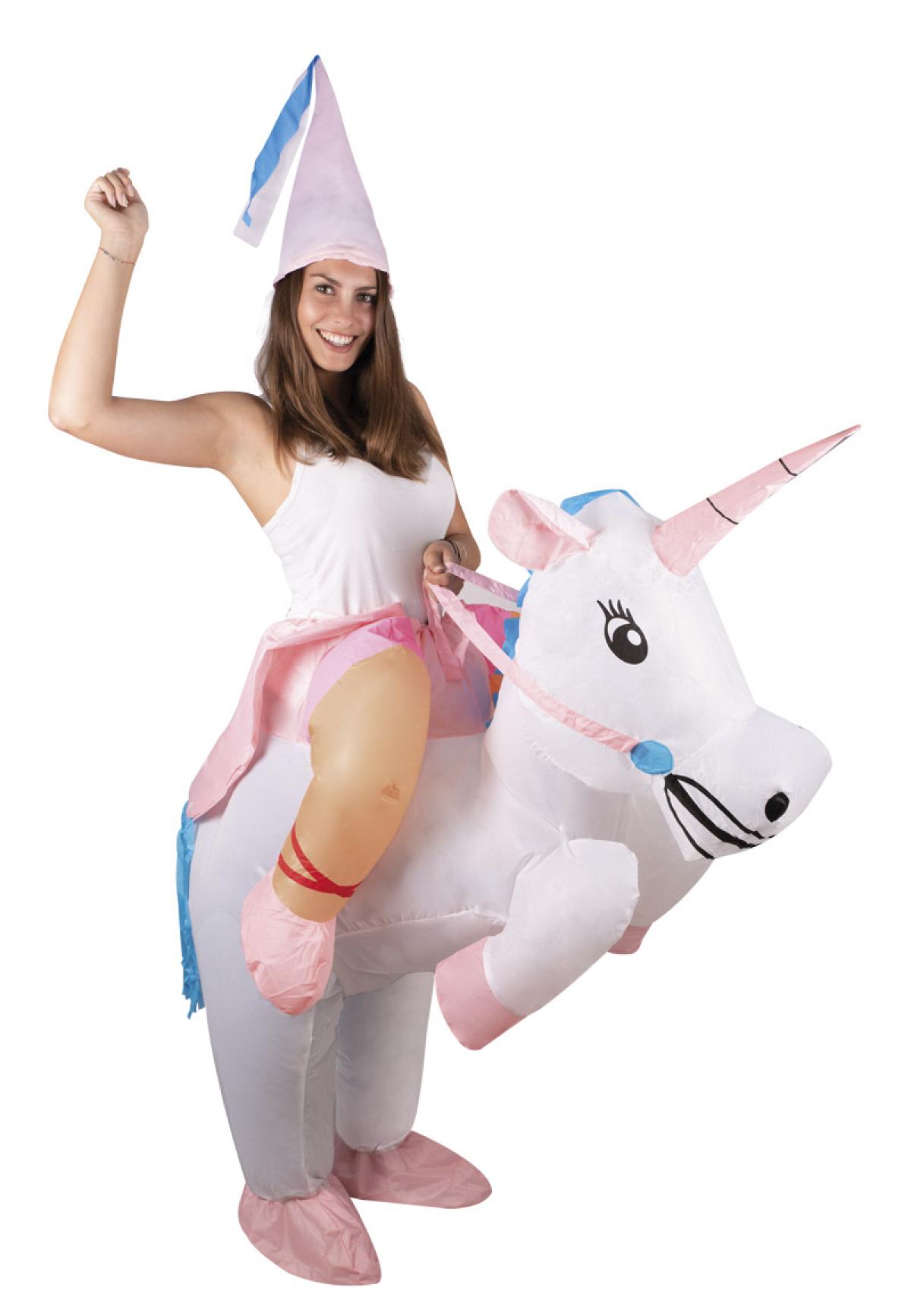 Licorne gonflable adulte taille M/L