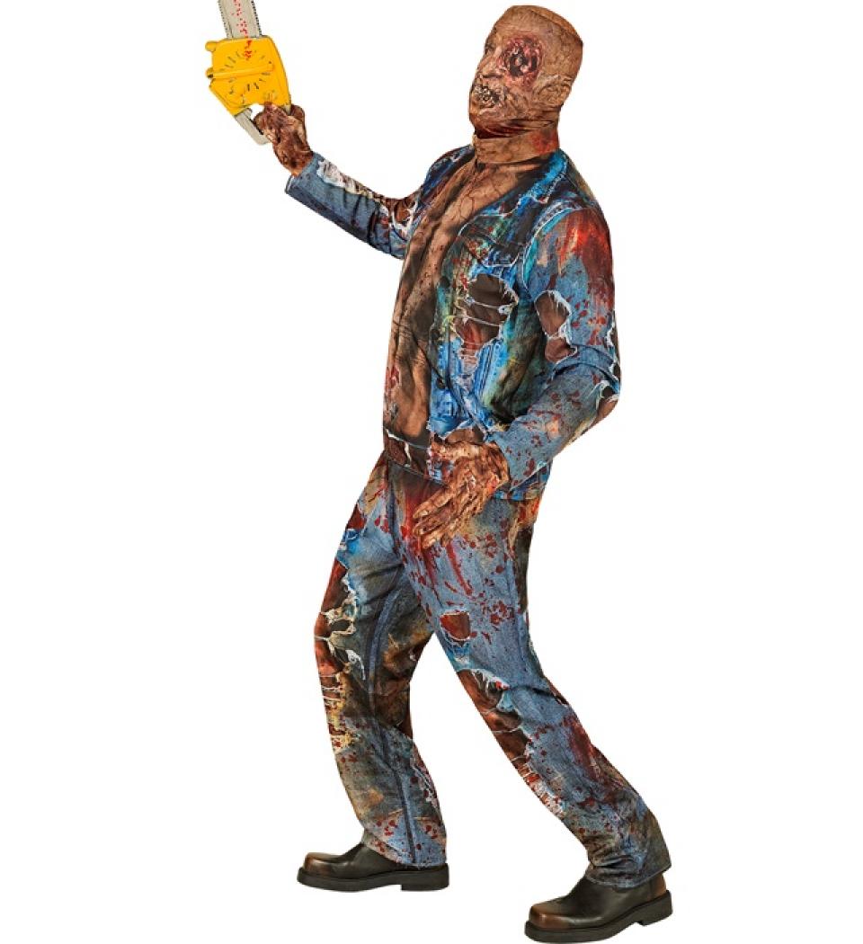 Déguisement effet réaliste zombie imprimé Fast Costume intégral taille XL