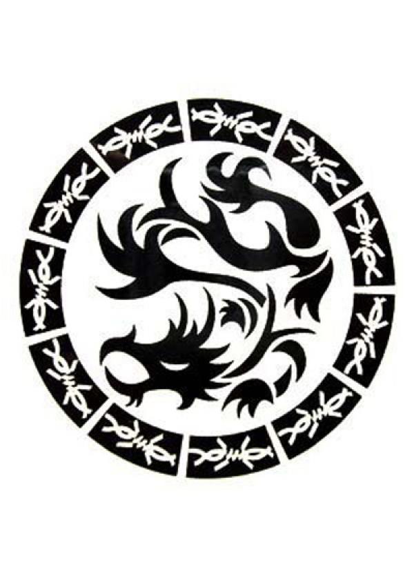 Tatouage temporaire dragon en cercle
