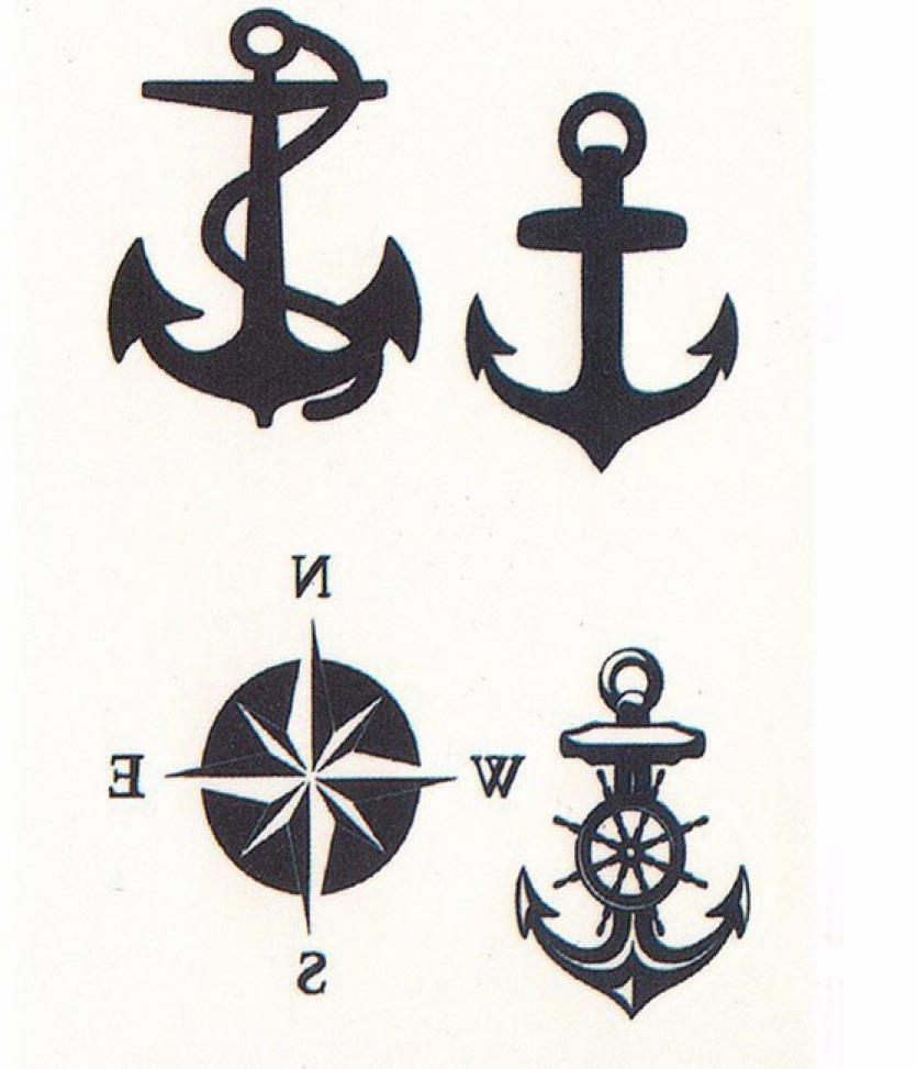 Tatouage temporaire marin ancre