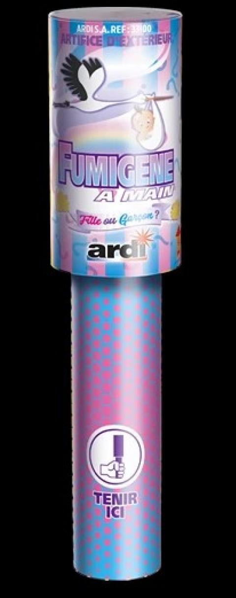 Fumigène à main blanc à rose baby shower 45 secondes 