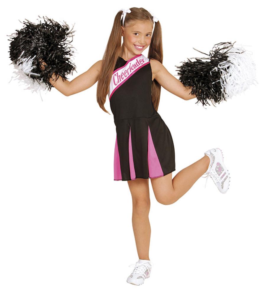 Cheerleader noire rose 8/10 ans