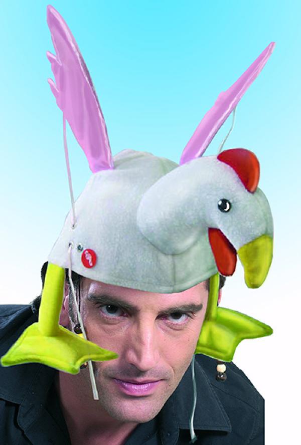 Coiffe poulet sonore avec ailes
