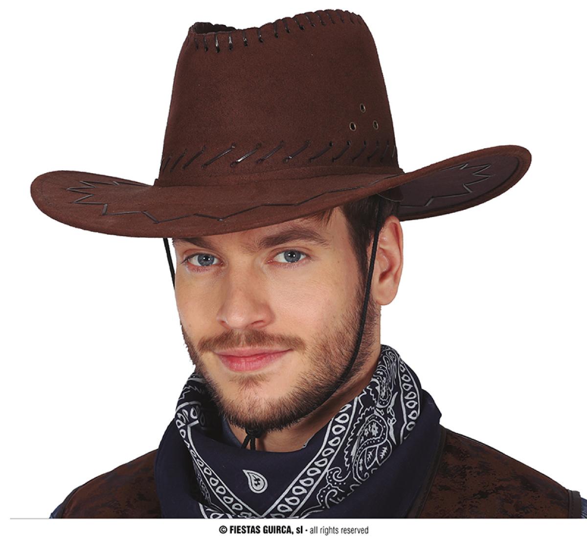 Chapeau cow boy vacher marron foncé
