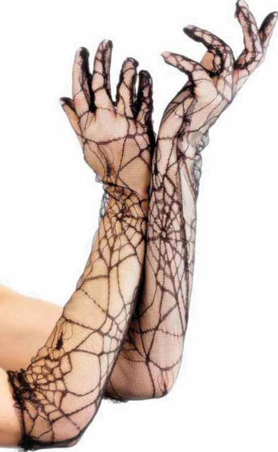 Gants toile d'araignée 52 cm taille unique