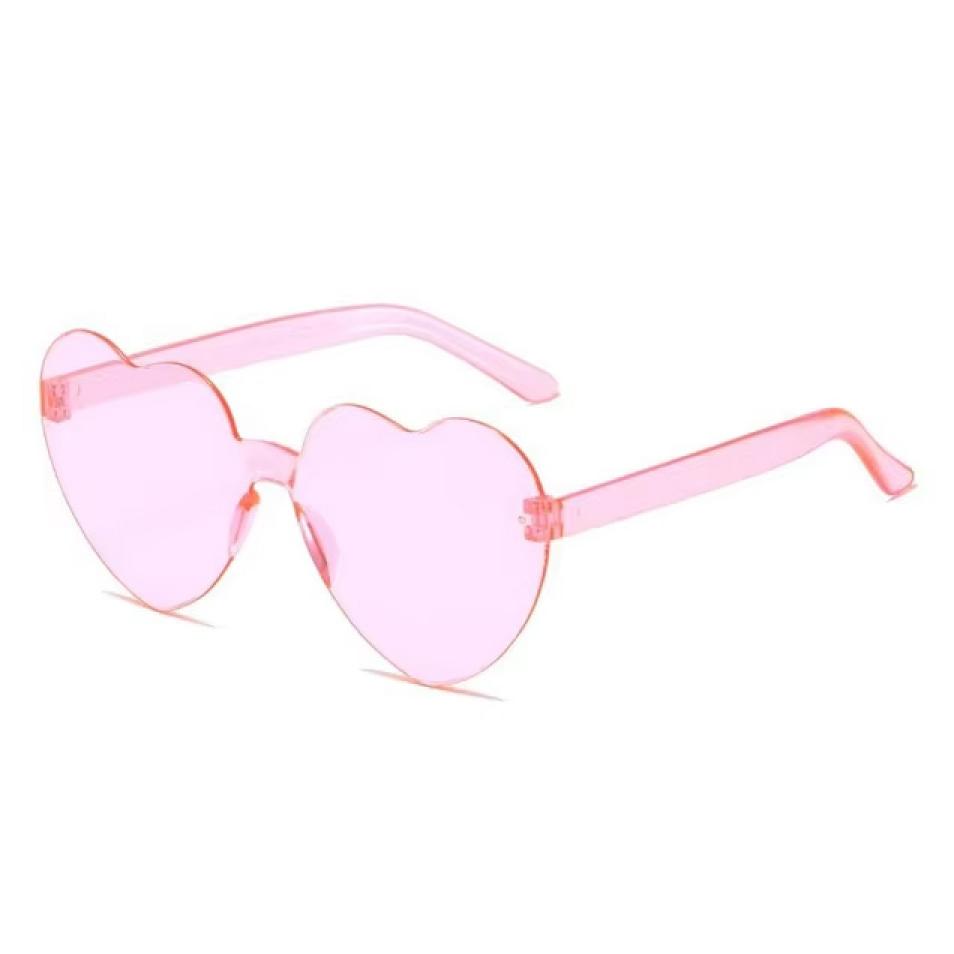 Lunettes coeur PVC rose (N51 bis)