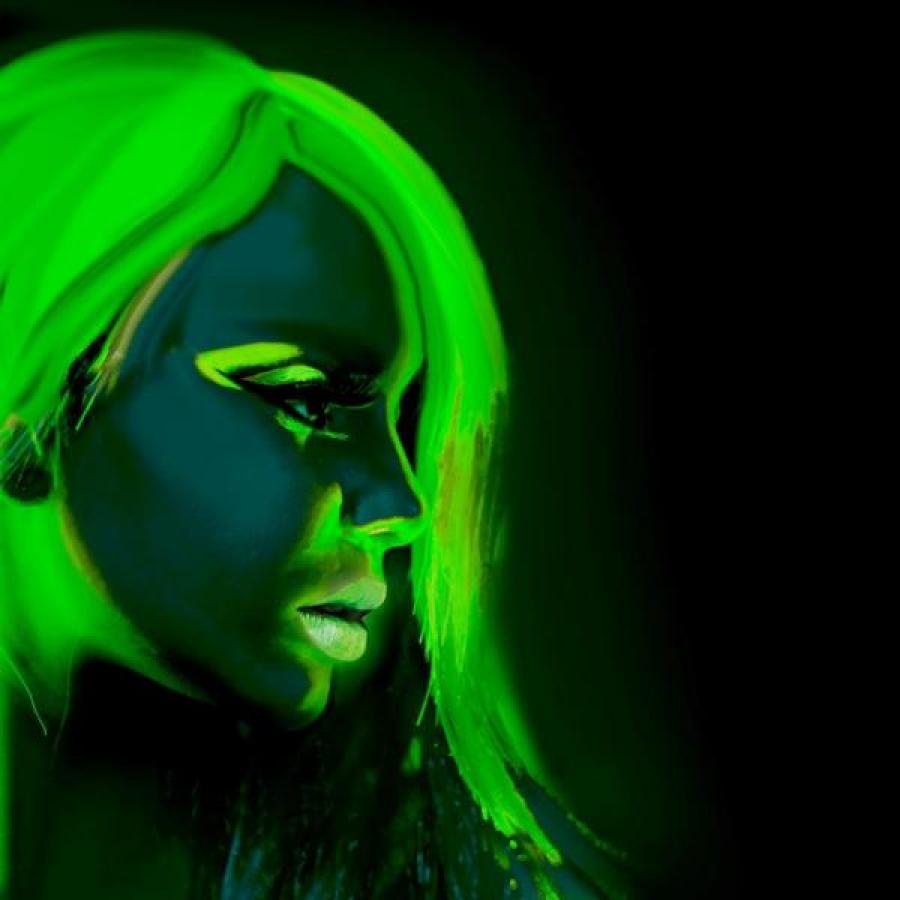 Rouge à lèvres fluo Vert