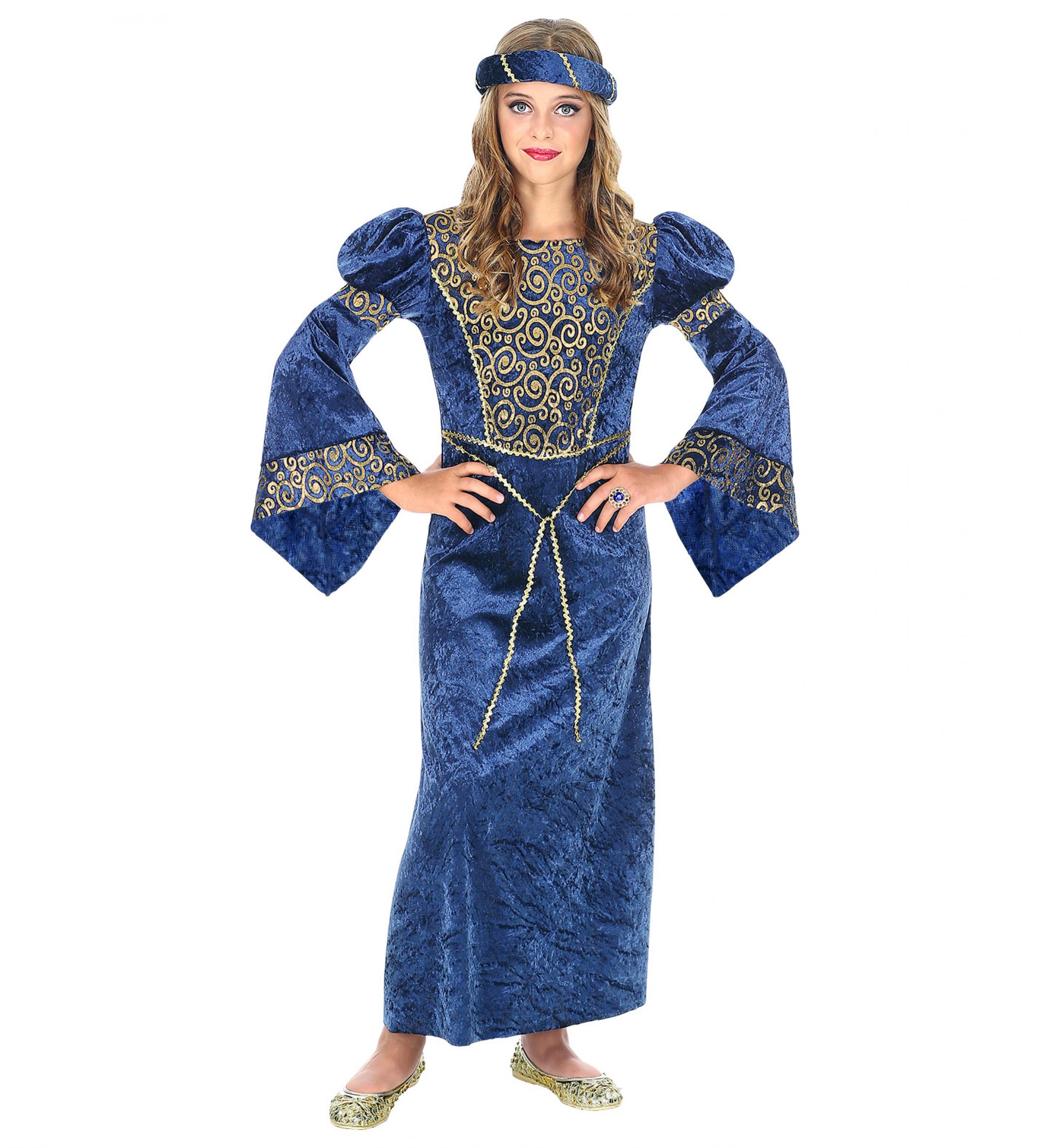 Lady Renaissance bleue et or taille 8/10 ans