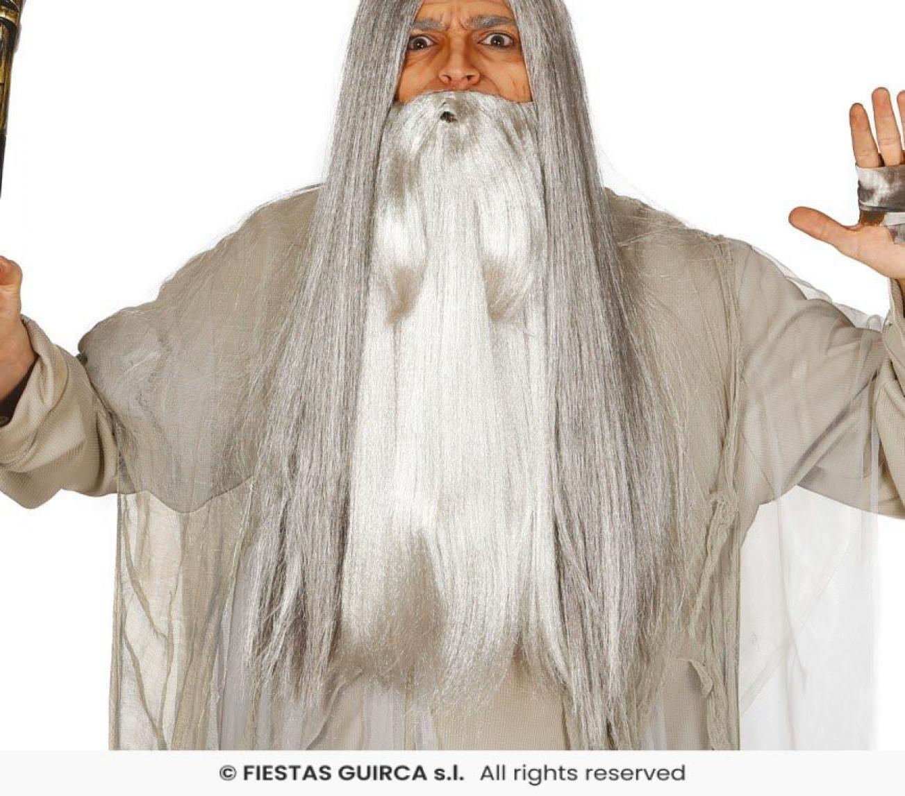 Barbe grise longue luxe