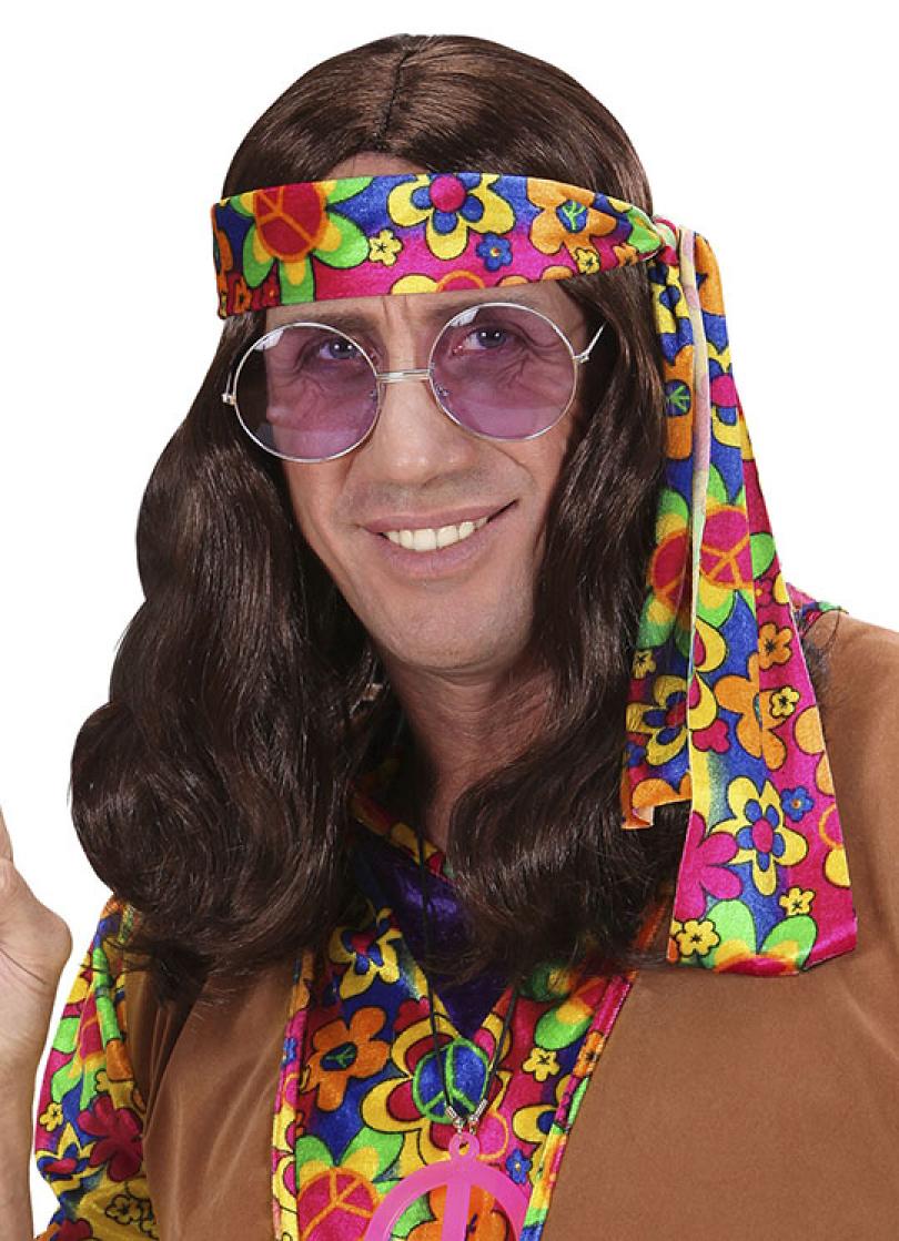 Perruque Hippie chatain