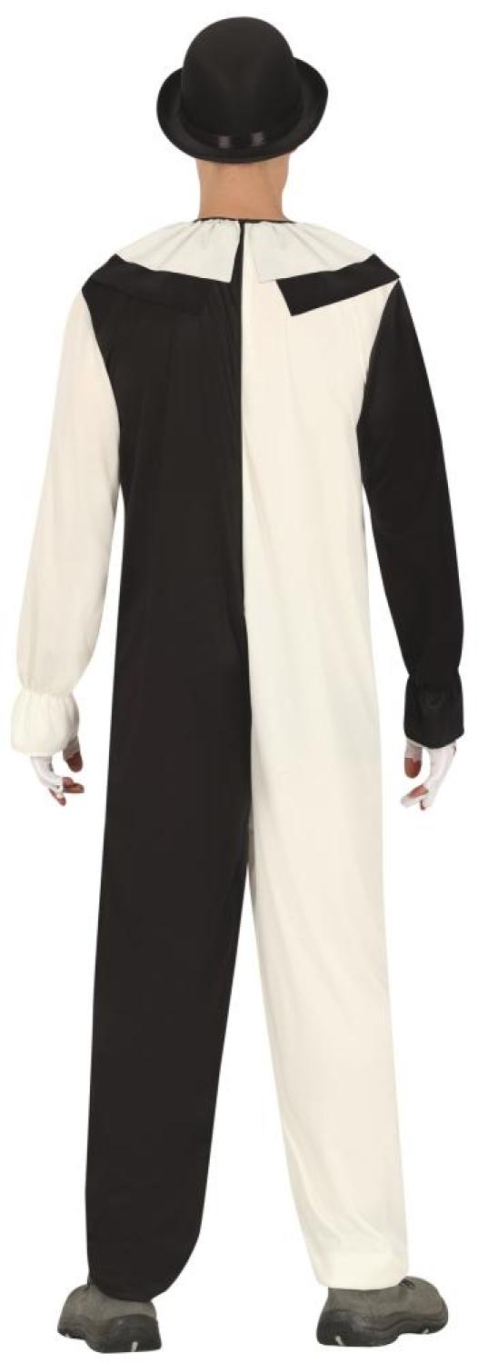 Clown de terreur Pierrot noir et blanc taille M