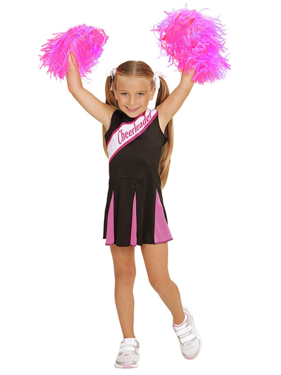 Cheerleader noire rose 4/5 ans