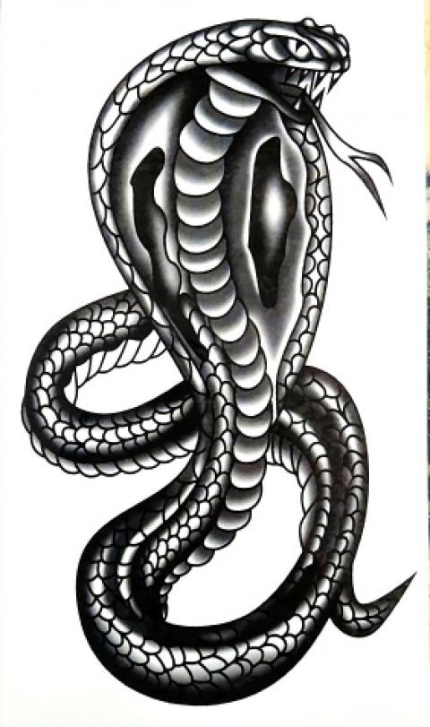 Tatouage temporaire cobra