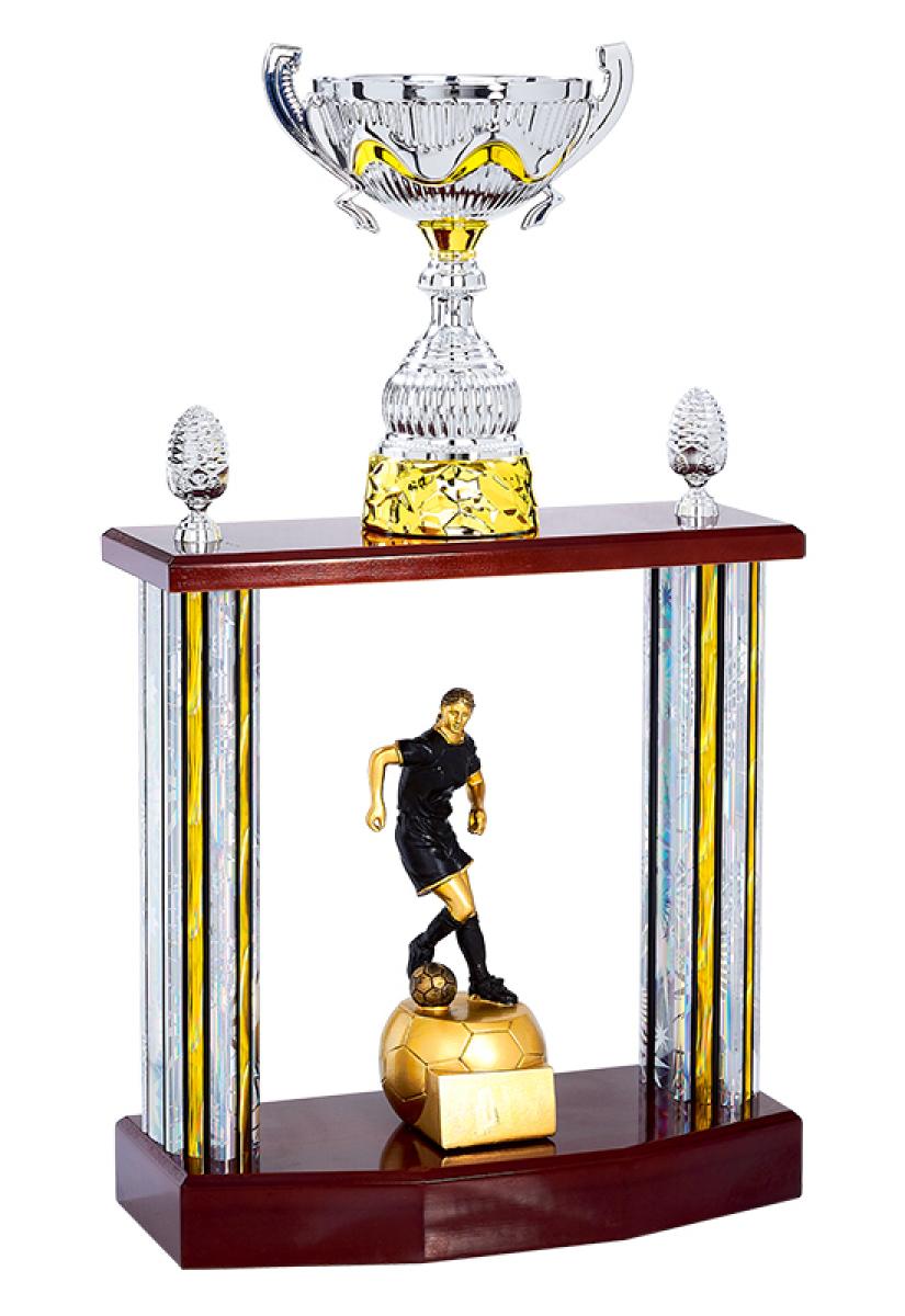 Trophée colonne métal, bois et métal 53cm - 148-91