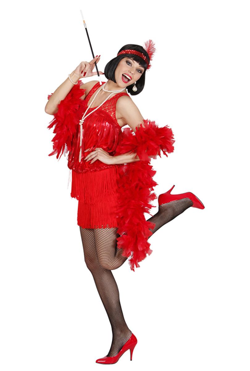 Robe Charleston rouge années 20 taille XL