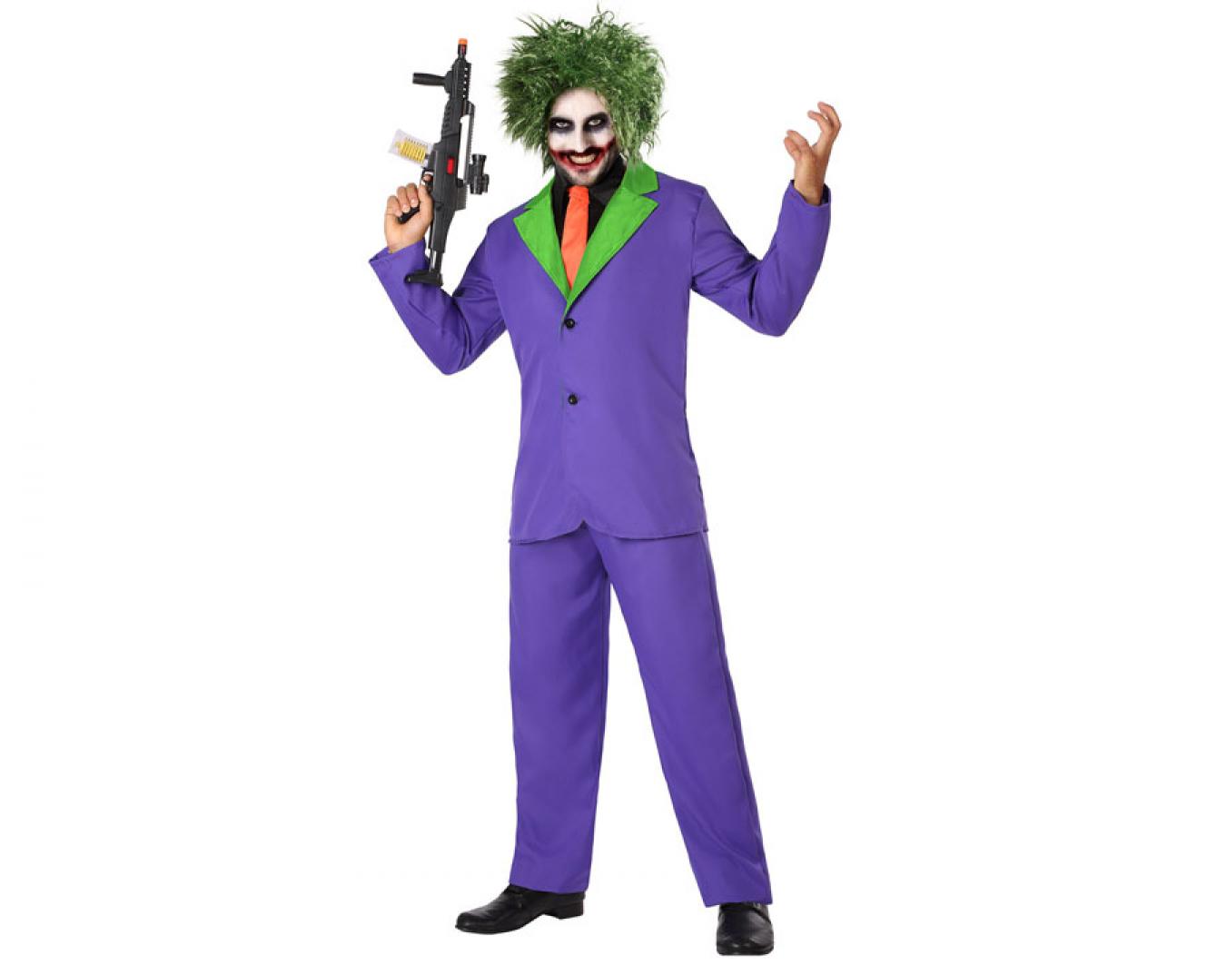 Joker bouffon assassin violet taille M/L