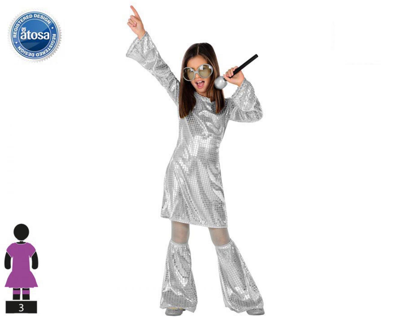 Tunique disco argentée fille taille 5/6 ans