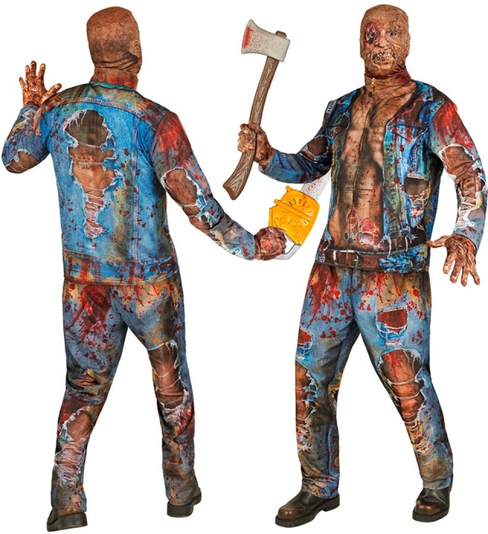 Déguisement effet réaliste zombie imprimé Fast Costume intégral taille M