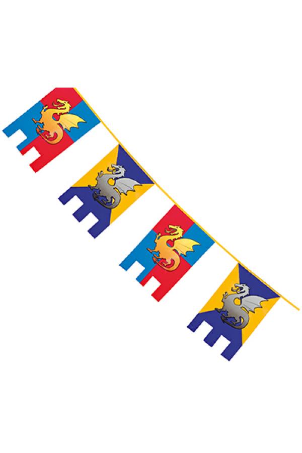 Guirlande médiévale Dragons 6 mètres
