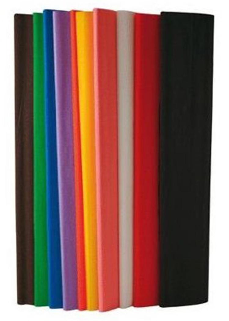 10 feuilles de papier crépon n°99 (multi) crêpé à 60%