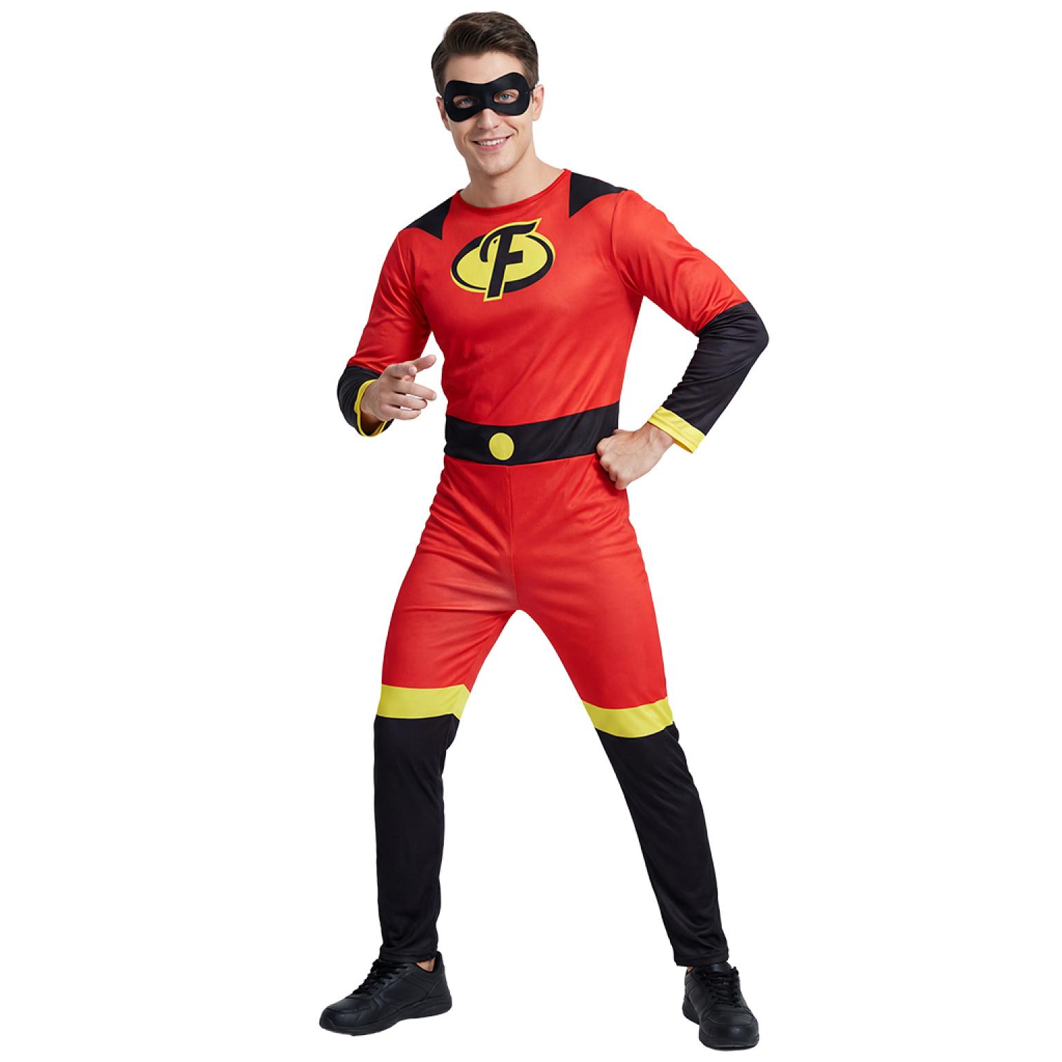 Super-héros famille indestructible rouge pour homme taille S