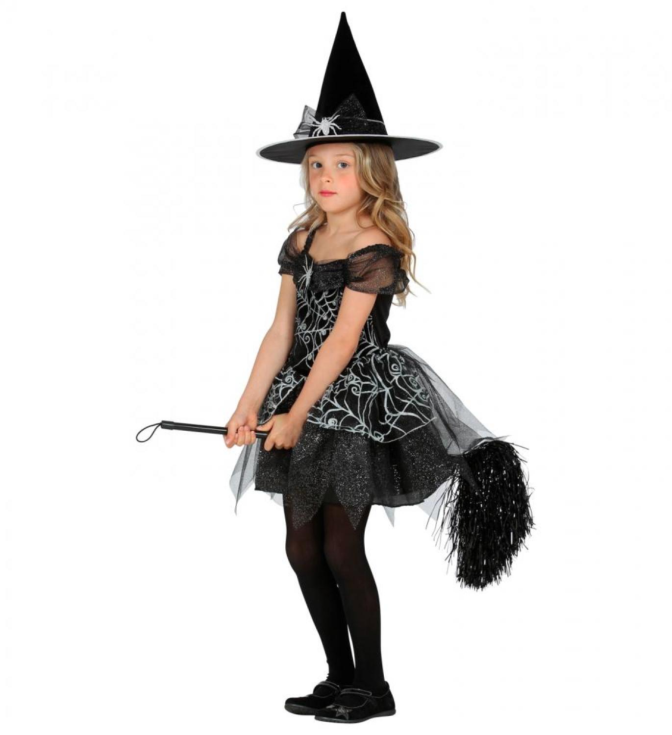Sorcière noire et argent taille 2/3 ans