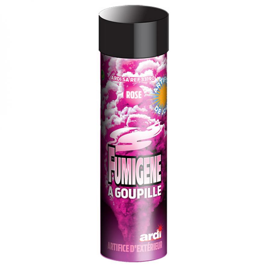 Fumigène à goupille 1mn rose