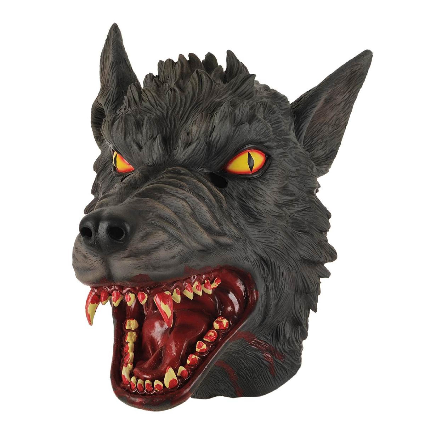 Masque loup gris horreur en latex
