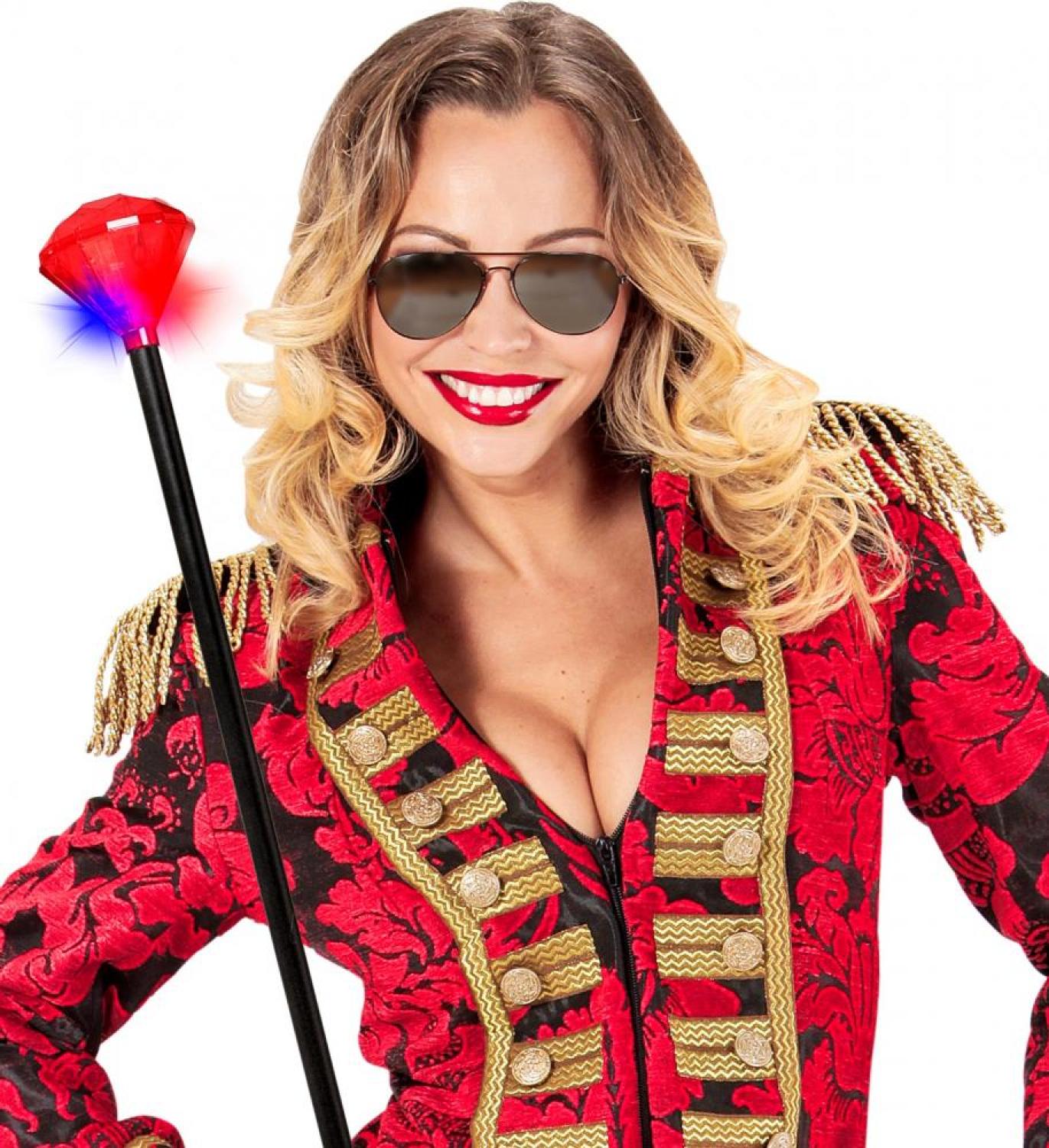 Canne à pommeau rouge lumineux