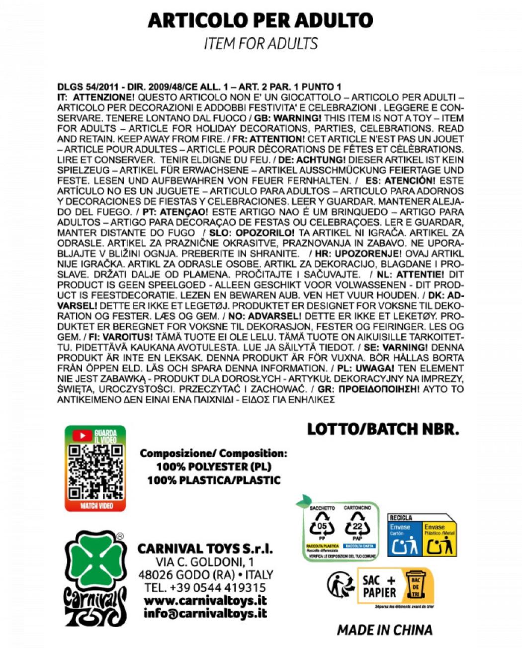 Masque oeil géant en plastique pour adulte