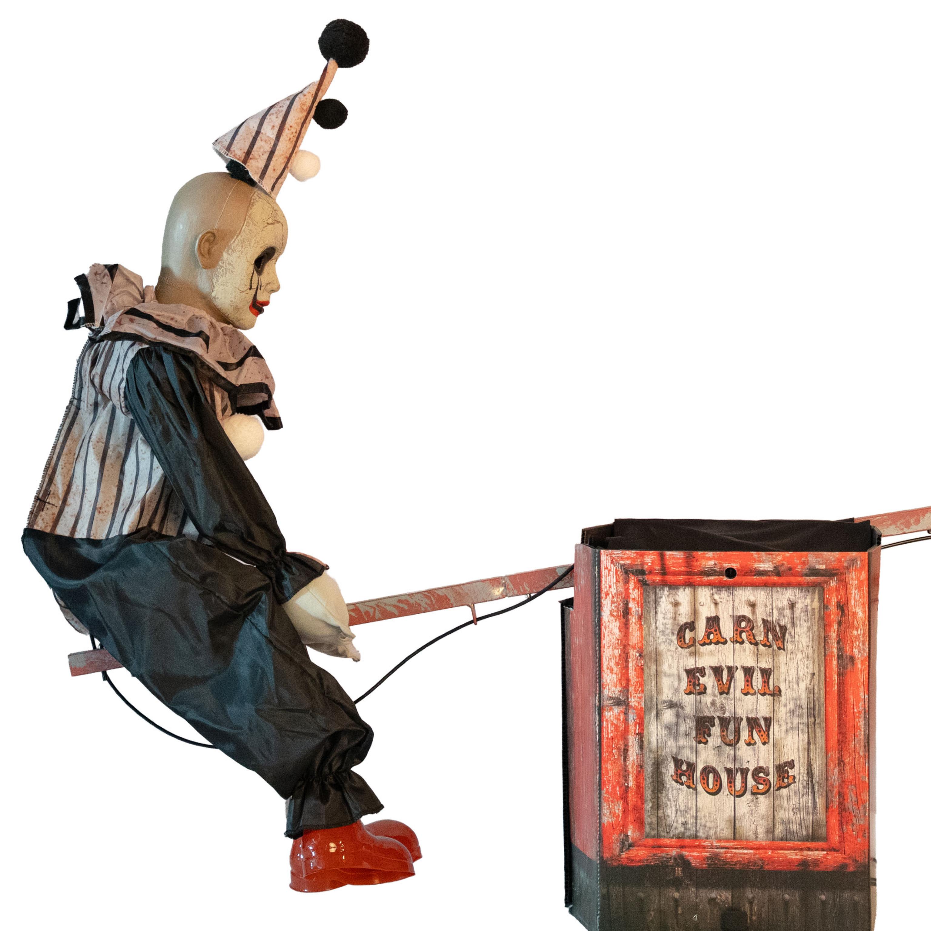 Animatronic 2 clowns sur balancoire tape-fesses 125cm