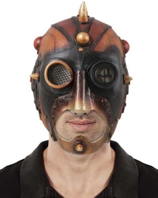Masque adulte latex intégral casque steampunk