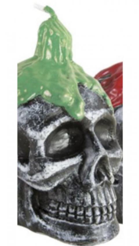 Bougie tête de mort 8.5 cm