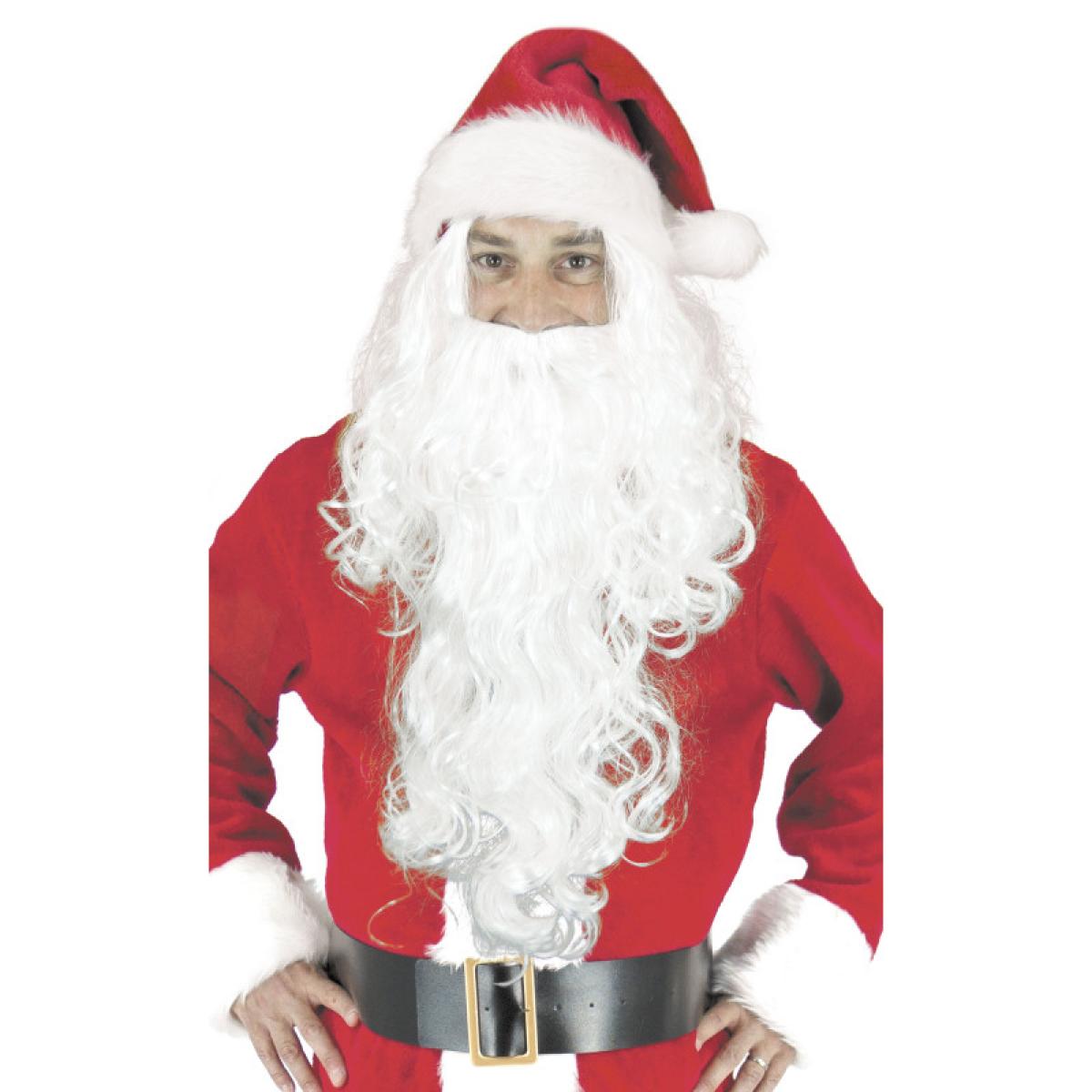 Perruque et barbe longue Père Noël 50cm