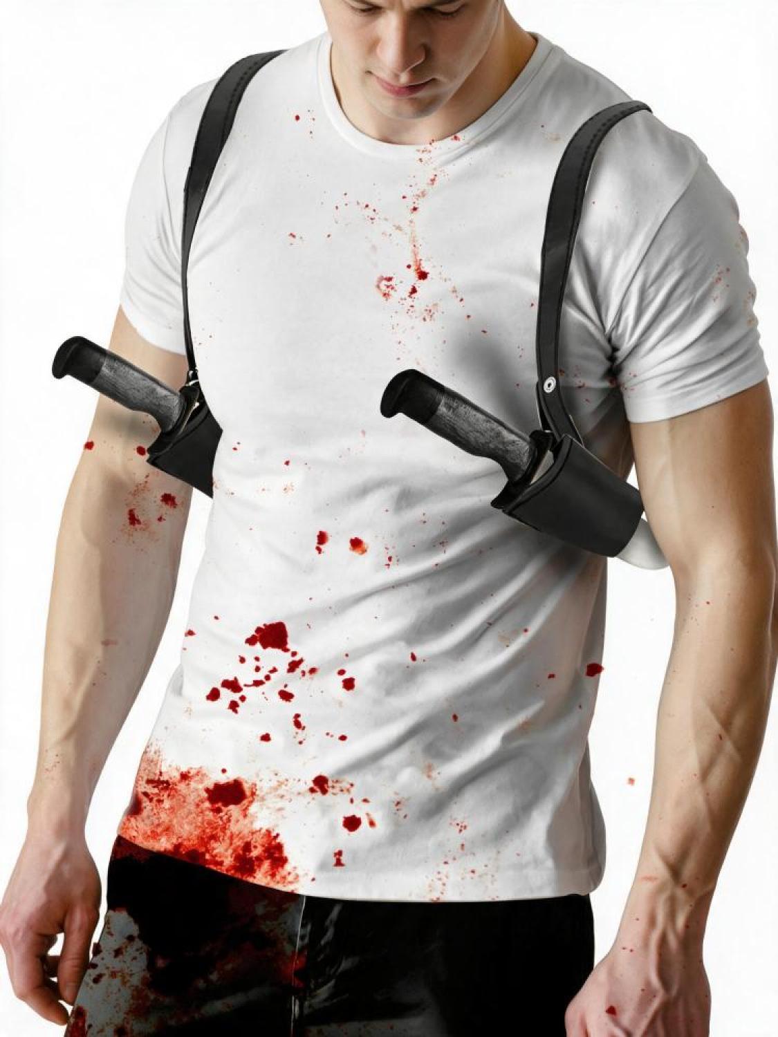 Double holster d'épaule pour 2 couteaux avec couteaux crantés