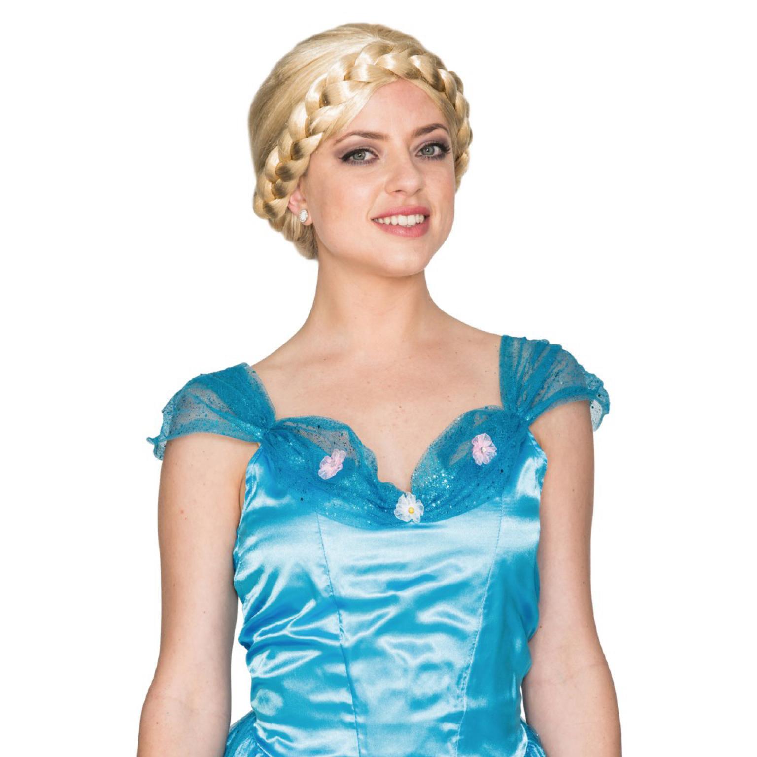 Perruque femme médiévale blonde tressée