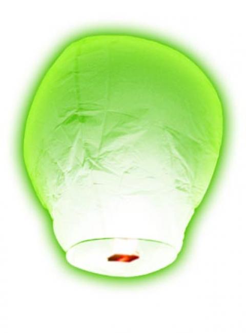 Lanterne volante thaïlandaise verte 
