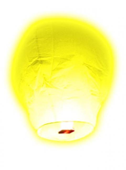 Lanterne volante thaïlandaise jaune