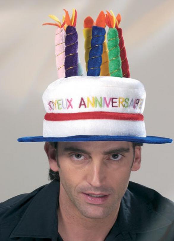 Chapeau gateau anniversaire luxe