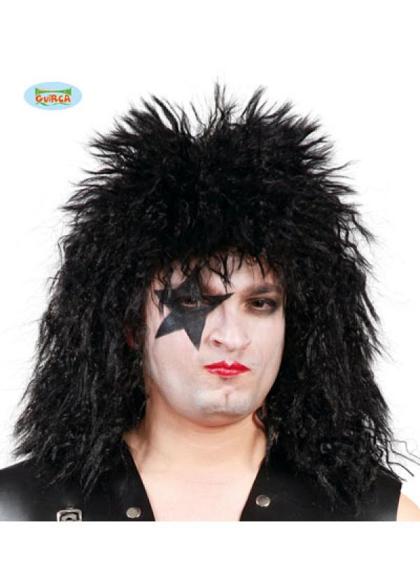 Perruque rock star noire