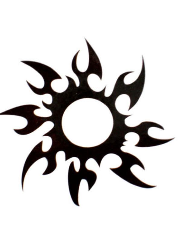 Tatouage temporaire soleil tribal