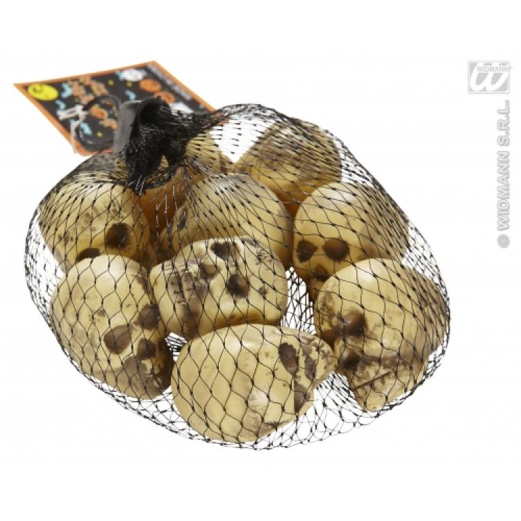 Sac de 8 crânes 5cm