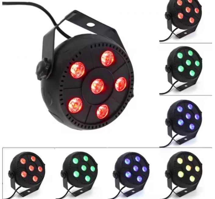 Projecteur PAR RGB à LED 6x3w avec effet stroboscope