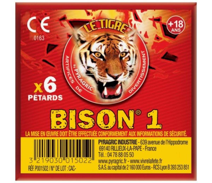 Boite de 40 paquets de 6 pétards Le Tigre Bison 1