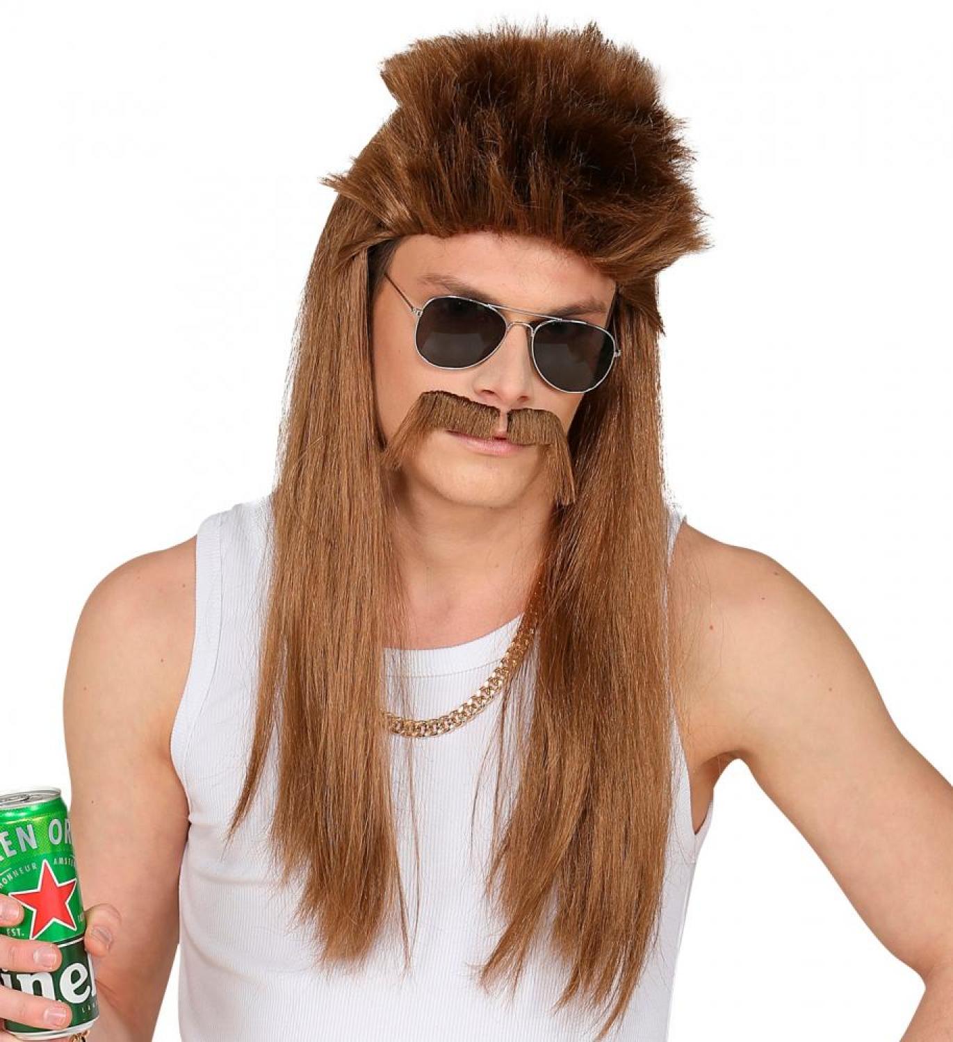 Perruque de beauf avec moustaches
