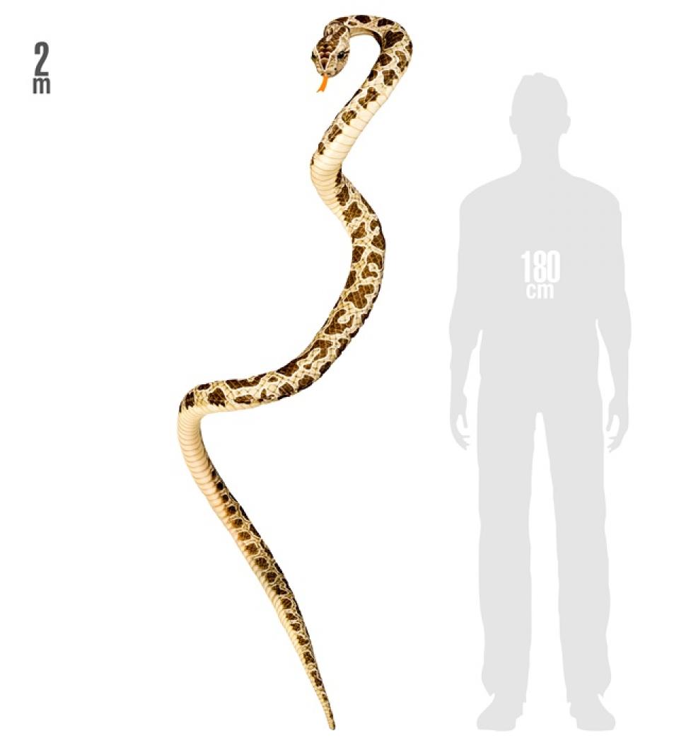 Serpent 200cm en peluche pour décoration Halloween